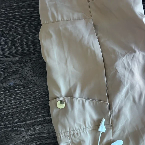 NWT Adam Selman Sport tan cargo joggers size small